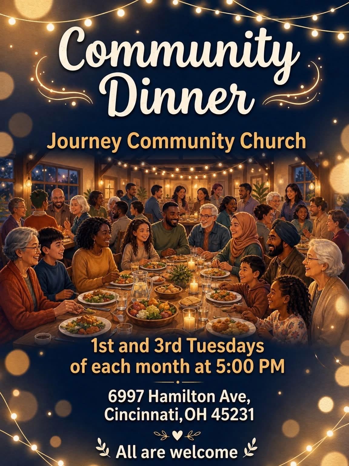 Community Dinner flyer