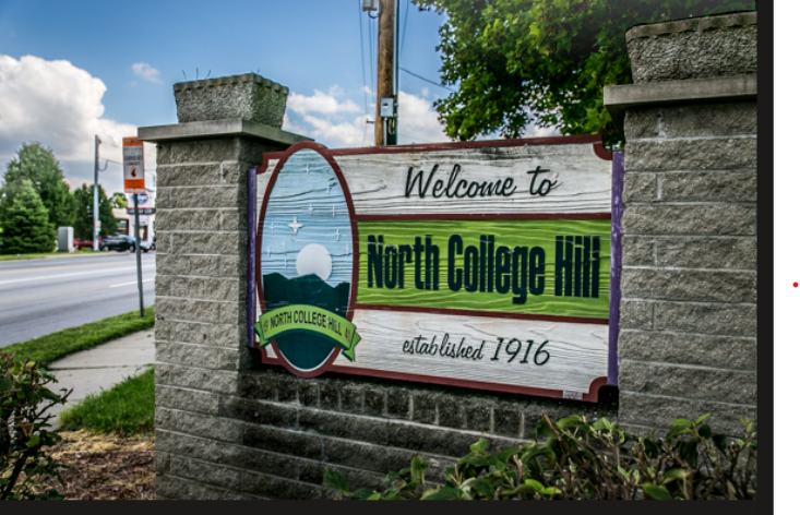 Welcome to North College Hill neighborhood sign